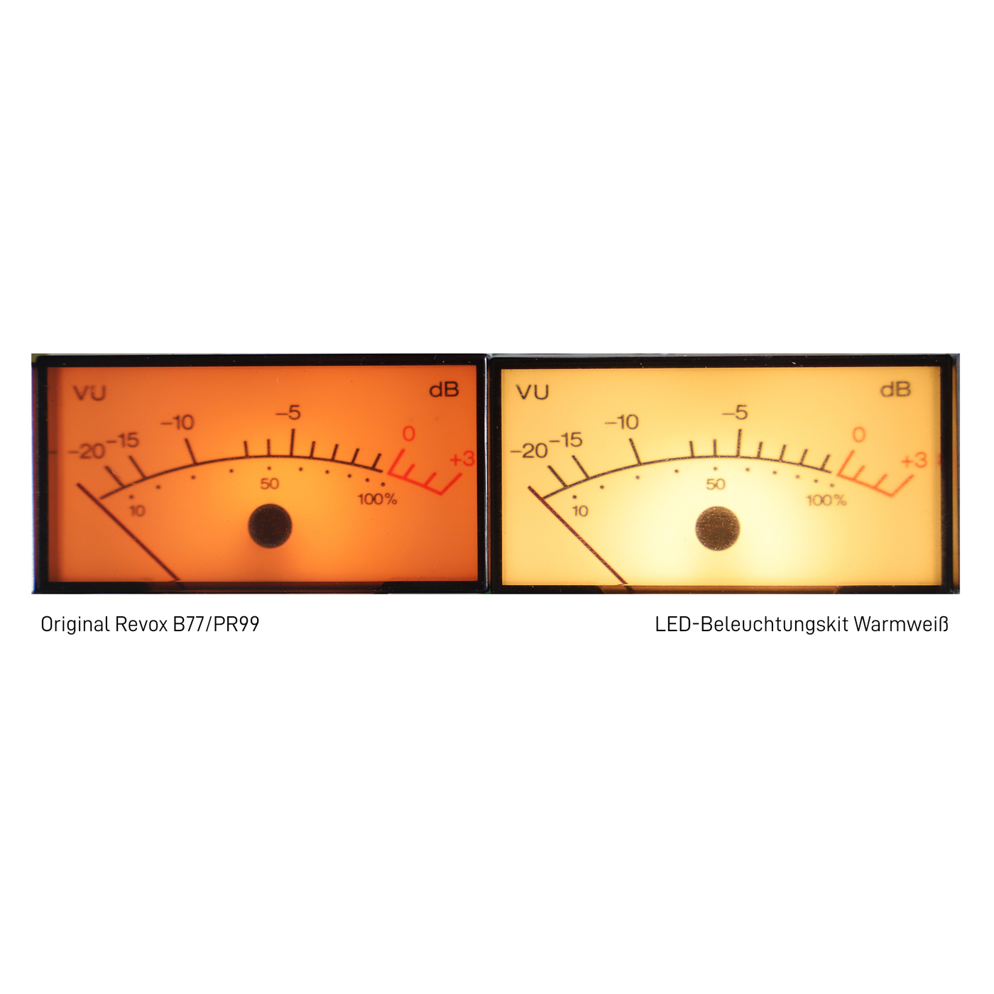 VU meter LED lighting kit for Revox B77 / PR99 in warm white
