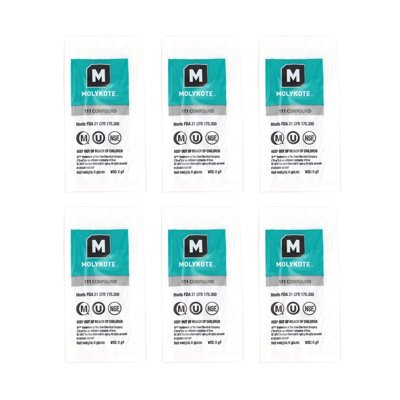 111 Compound Lubricant and sealant for valves (set of 6) 36 g in sealed bags