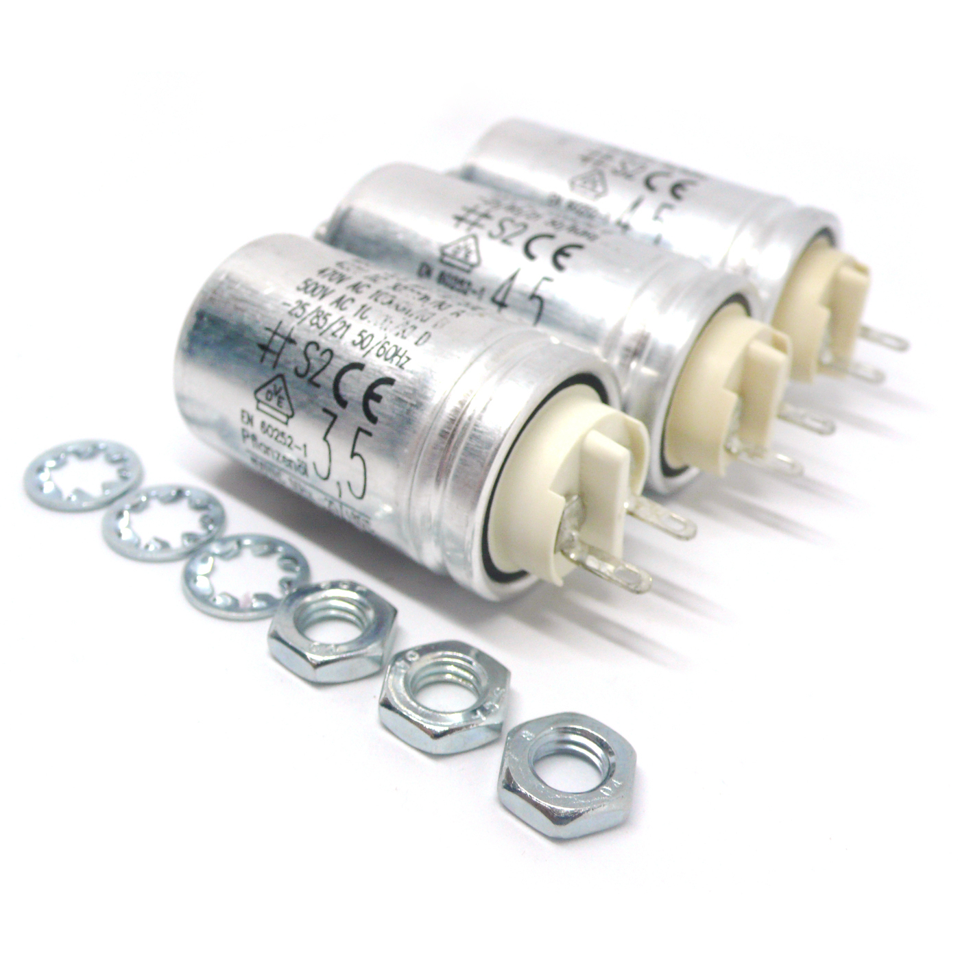 Premium motor capacitor set (1x 3.5μF and 2x 4.5μF) for Revox A77, B77 &amp; PR99 (set of 3)