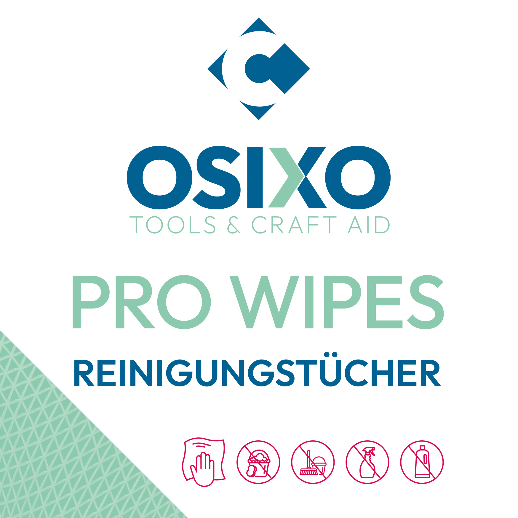 OSiXO Pro Wipes Reinigungstücher für Werkstatt, Haushalt und Hobby (40er Set) in Spender-Dose