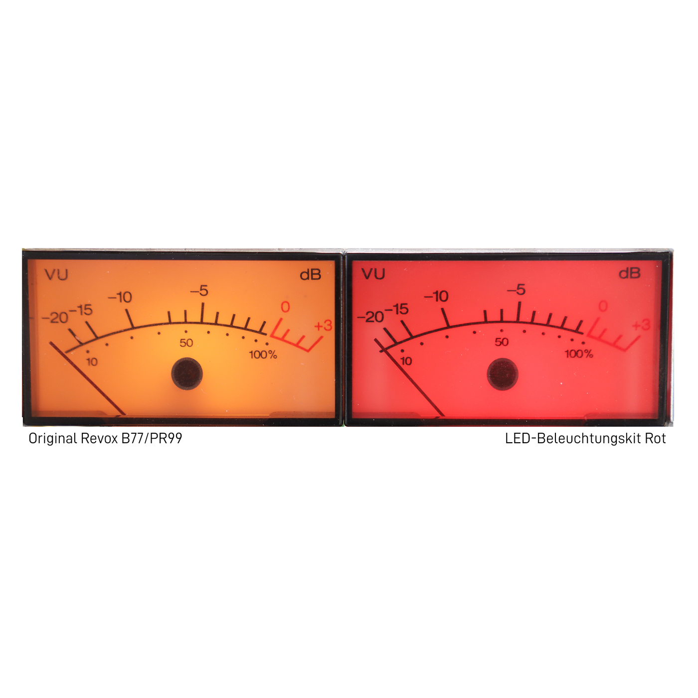 VU meter LED lighting kit for Revox B77 / PR99 in red