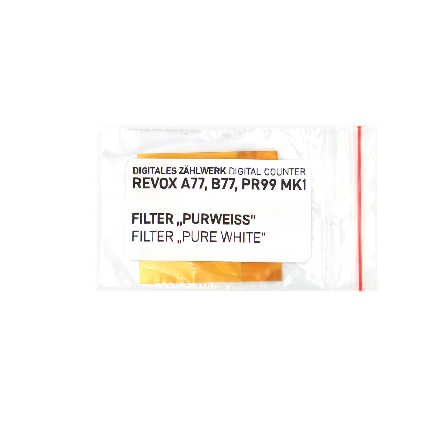Filter foil &#39;LED pure white&#39; for digital counter Revox A77, B77 and PR99 MK1