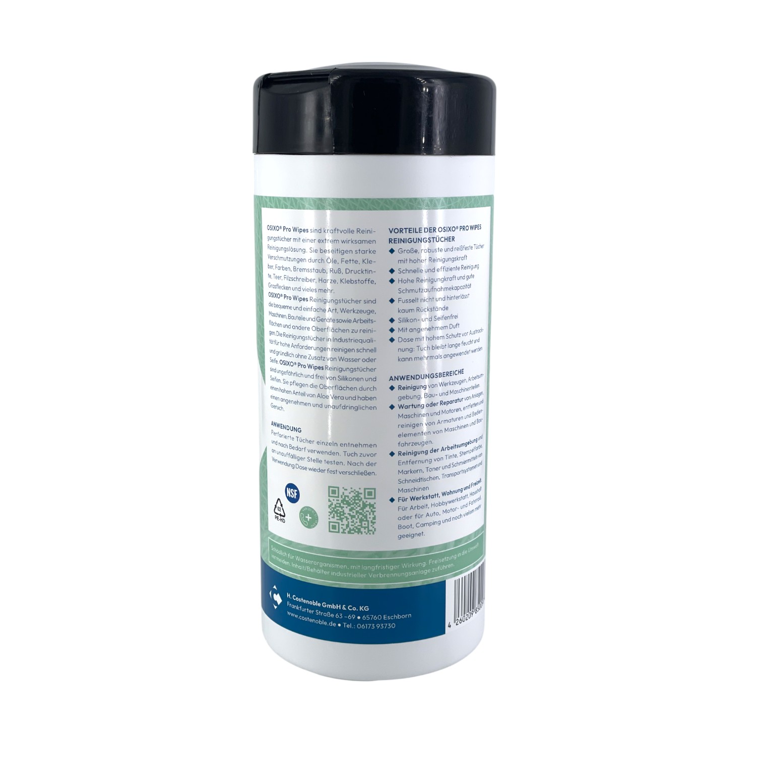 OSiXO Pro Wipes Reinigungstücher für Werkstatt, Haushalt und Hobby (40er Set) in Spender-Dose