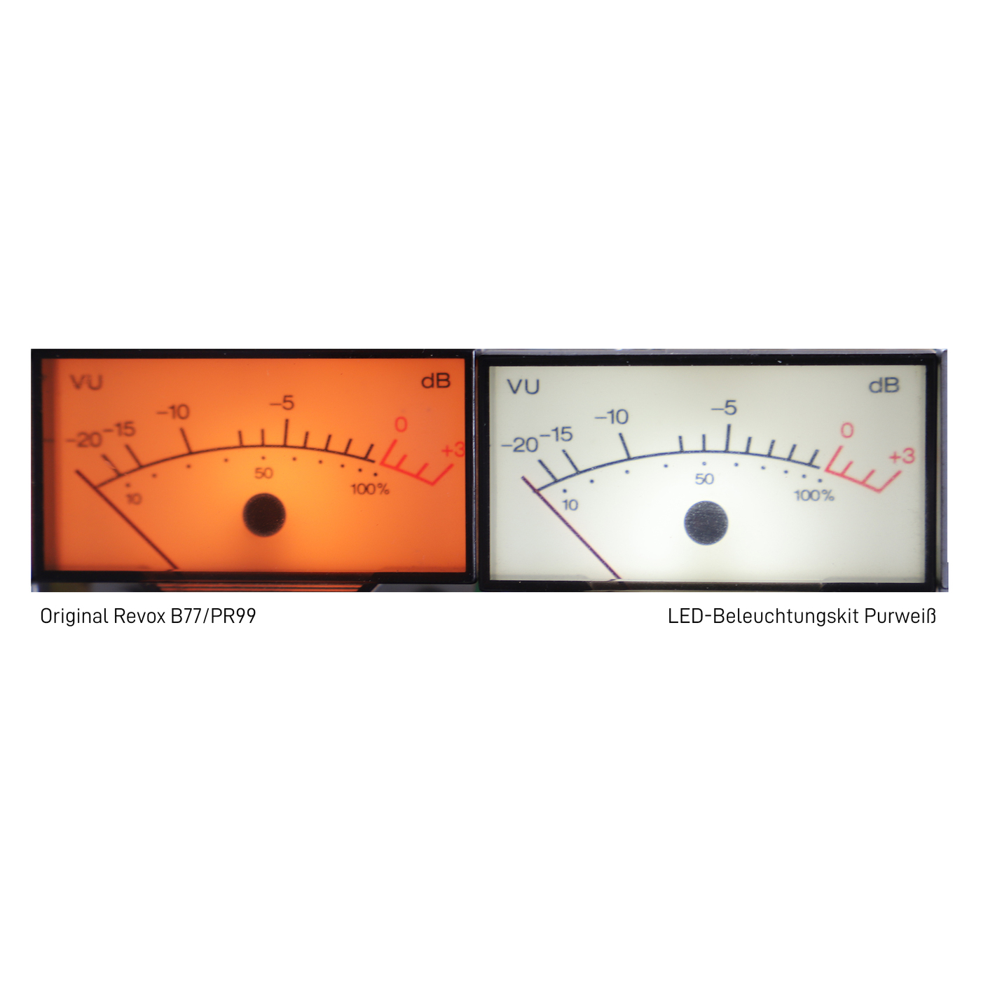 VU meter LED lighting kit for Revox B77 / PR99 in pure white