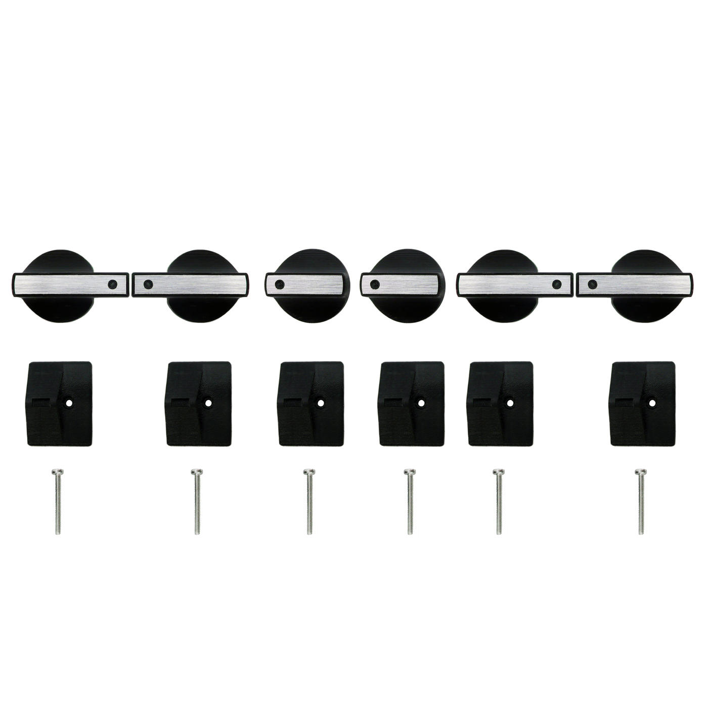 Slider set (4x long, 2x short, including base plates) for Grundig TS1000 (set of 6)