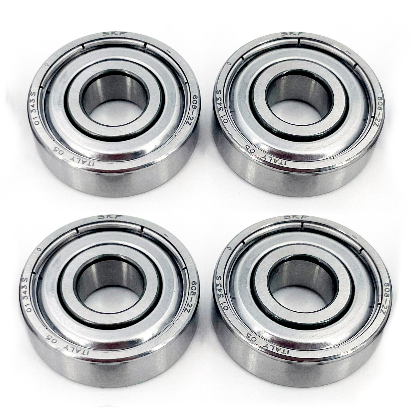 Ball bearing 608 2Z, for example for Papst winding motors of various tape recorders (set of 4)