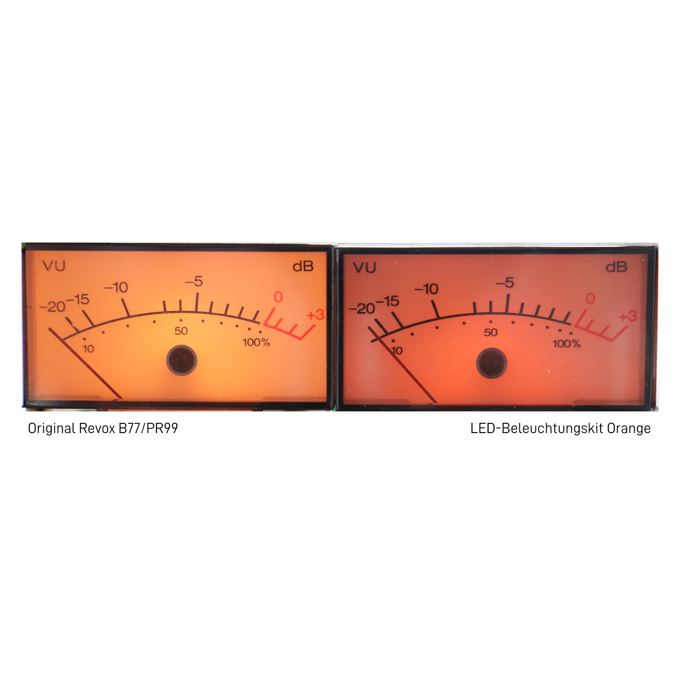 VU meter LED lighting kit for Revox B77 / PR99 in orange
