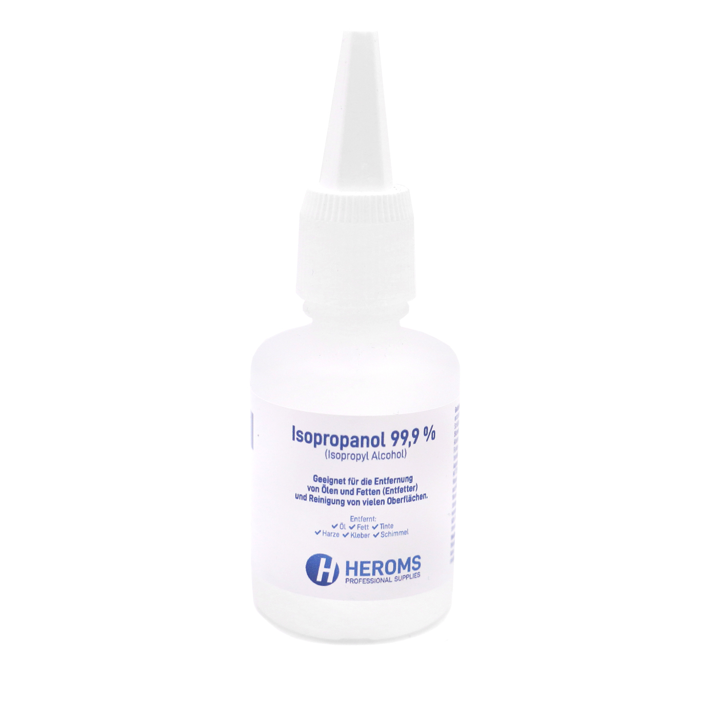 Isopropanol 99.9% cleaner and degreaser 60ml in plastic bottle