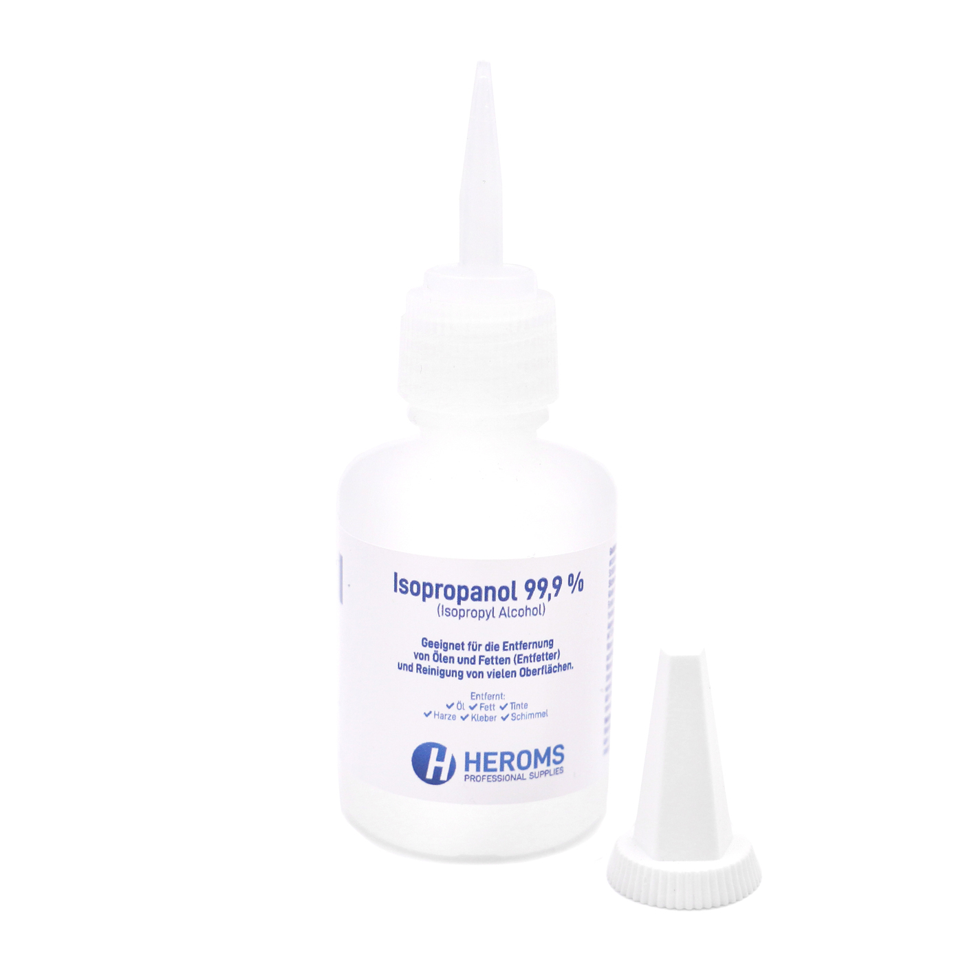 Isopropanol 99.9% cleaner and degreaser 60ml in plastic bottle
