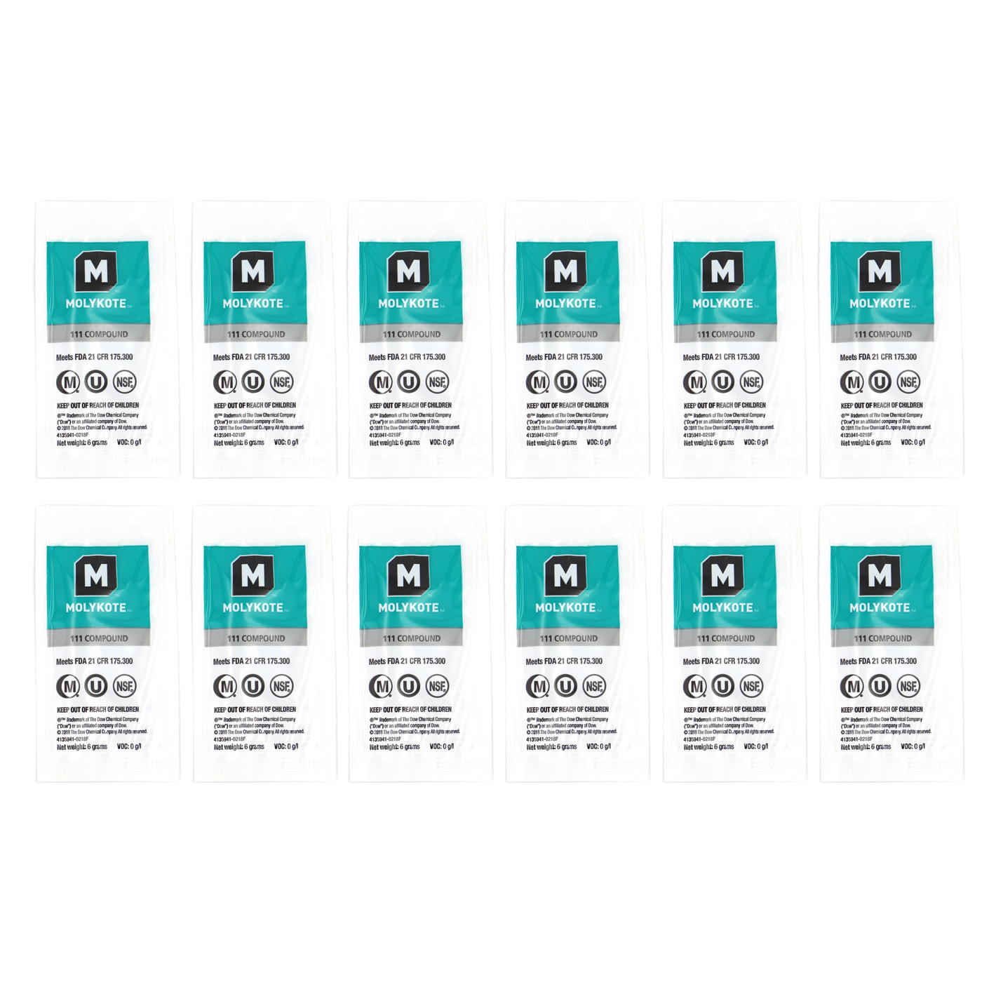 111 Compound lubricant and sealant for valves (set of 12) 72g in sealed bag
